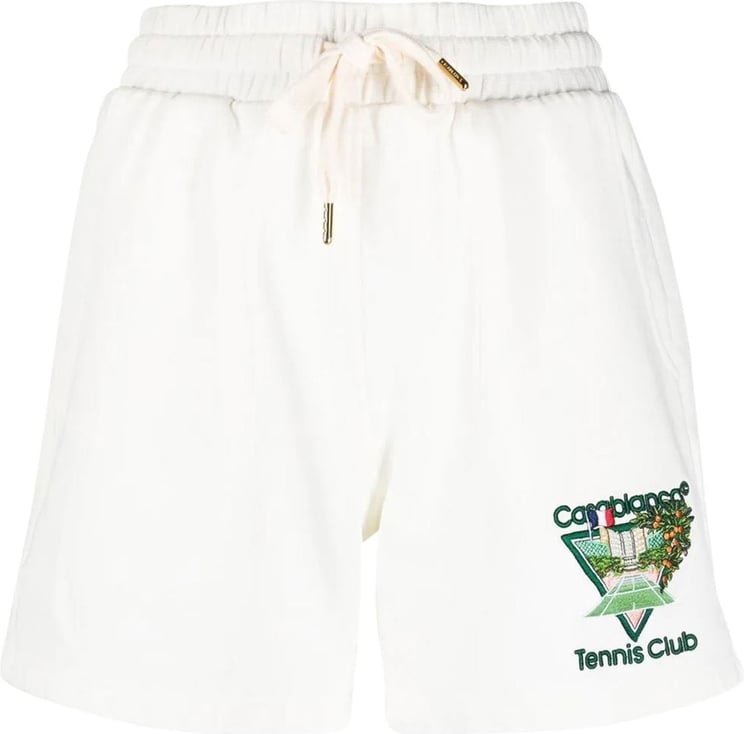 Casablanca embroidered sweat shorts Wit