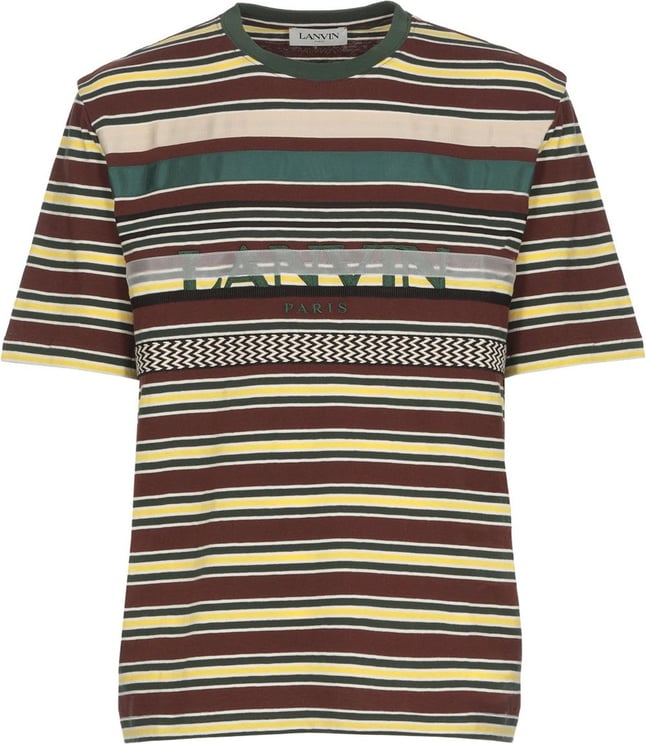 Lanvin T-shirts And Polos Brown/yellow Bruin