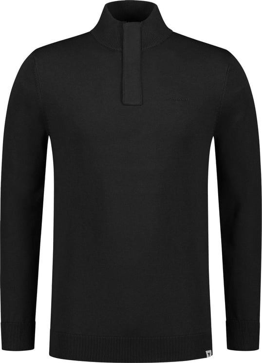 Purewhite Purewhite Raglan Knit Halfzip Sweater Zwart Zwart