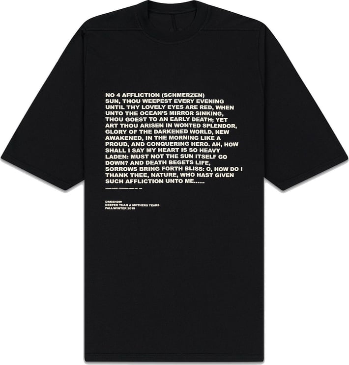Rick Owens Dark Shadow Cotton T-Shirt Zwart