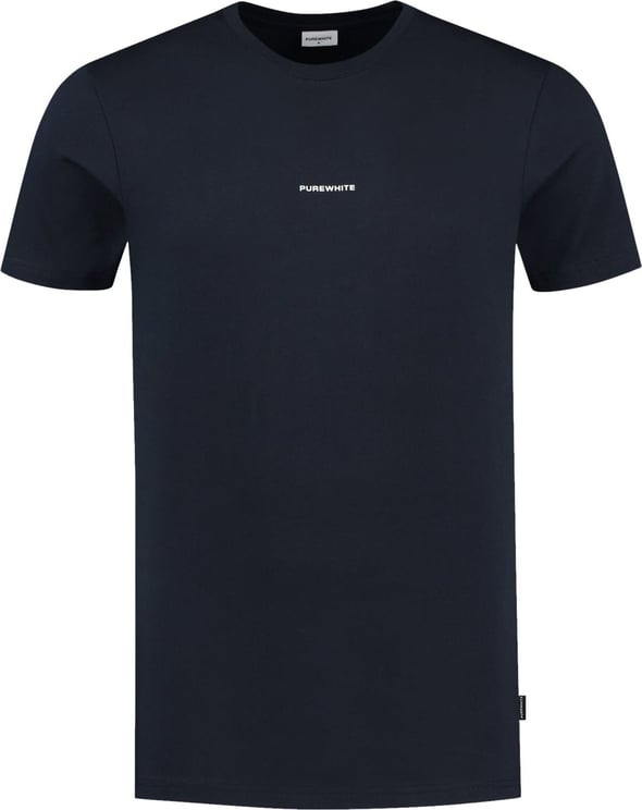 Purewhite Purewhite T-shirt Essential Logo Blauw Blauw