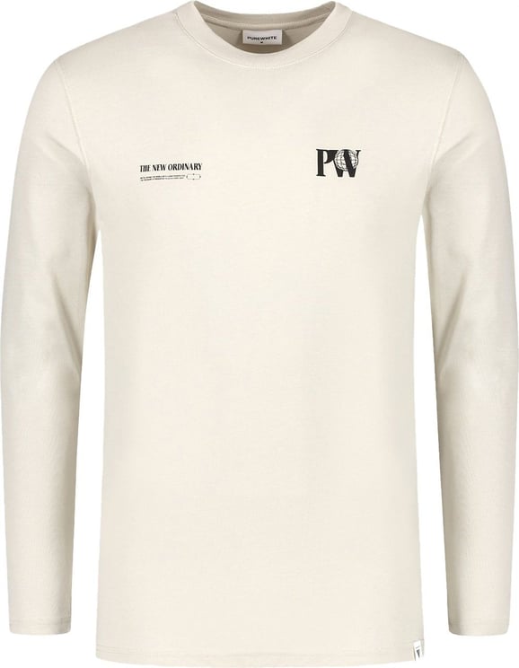 Purewhite Purewhite Longsleeve T-shirt The New Ordinary Off White Wit