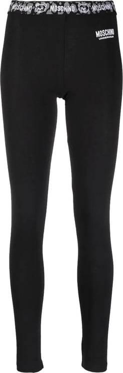 Moschino Moschino Underwear Logo-Waistband Lounge Leggings Zwart