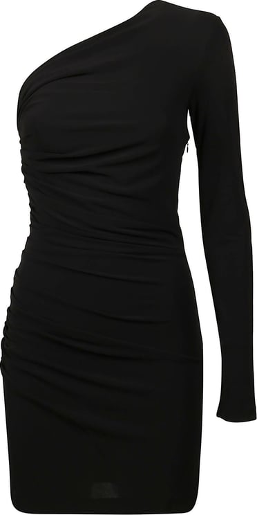 Dsquared2 One Shoulder Dress Black Zwart