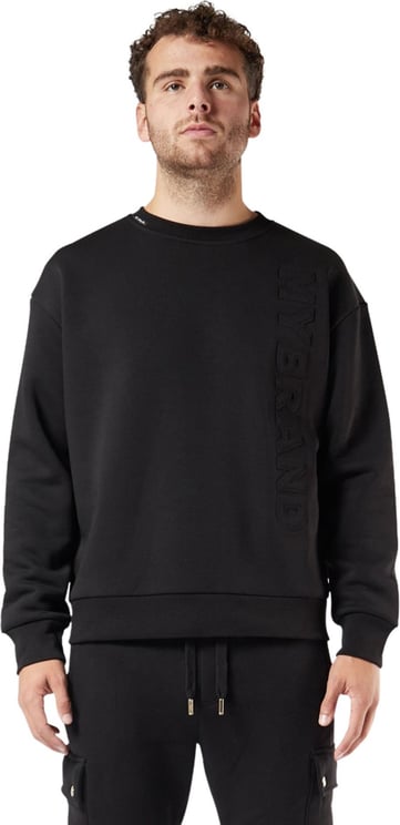 My Brand embossed sweater Zwart