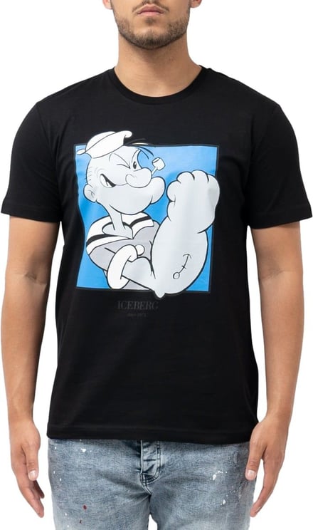 Iceberg T-Shirt Popeye Zwart