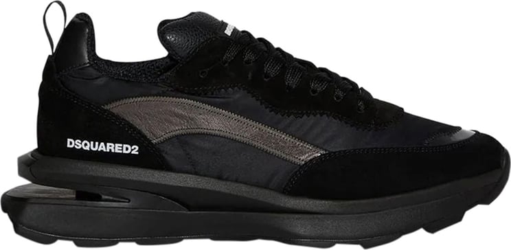 Dsquared2 black grey slasher sneakers Zwart