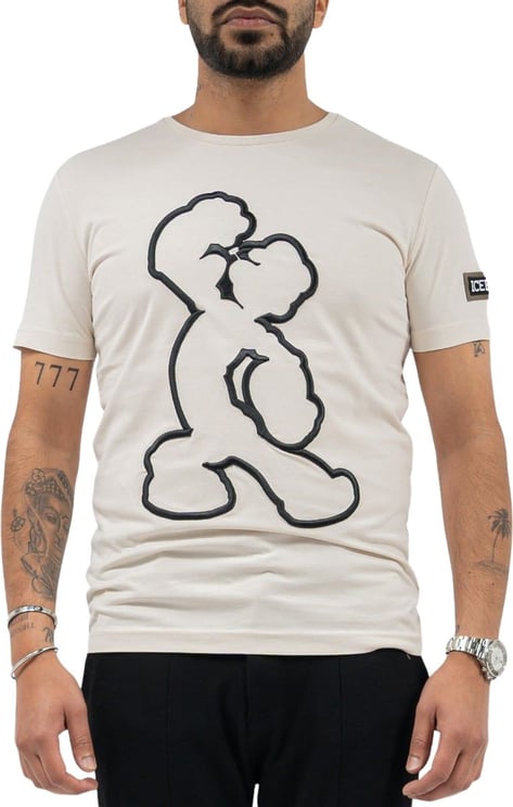 Iceberg T-Shirt Silhouet Popeye Beige