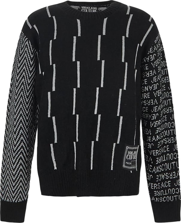 Versace Jeans Couture Geometric Sweater Zwart