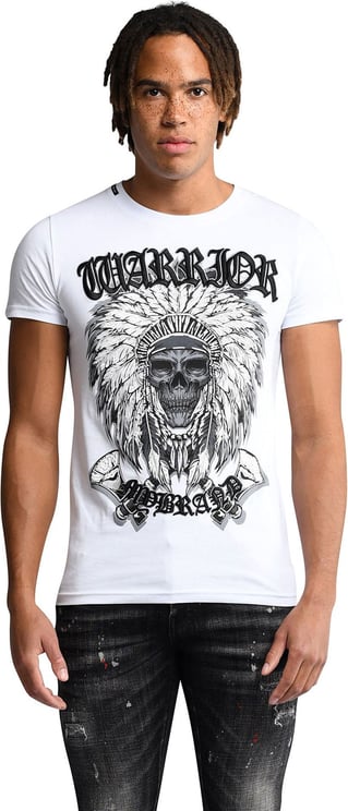 My Brand warrior indian skull t-shirt Wit