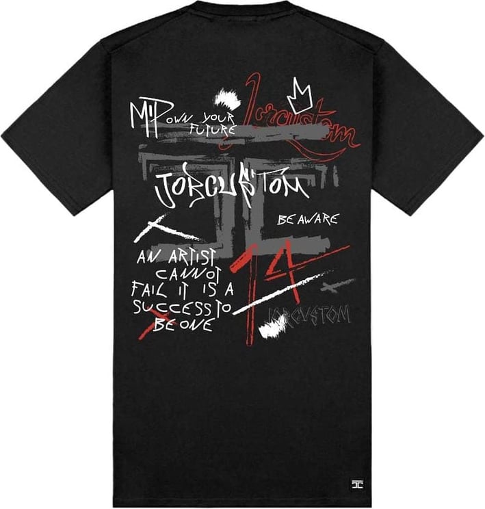JorCustom Artist Slim Fit T-Shirt Black Zwart