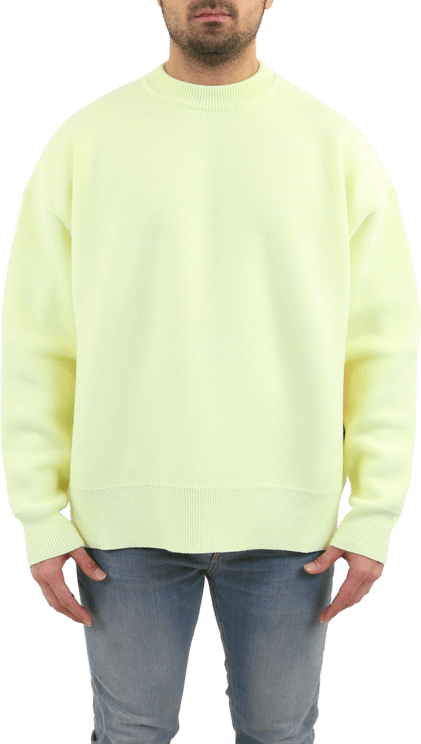 Palm Angels Intarsia Palm Sweater Lime Gre Geel