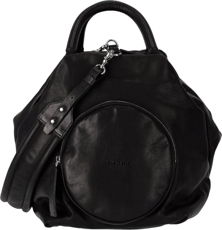 Vic Matie Vic Matié Velvet Black Handbag Black Zwart