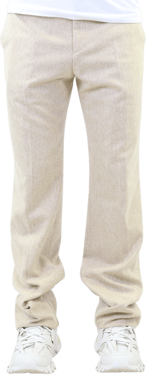 OFF-WHITE Tag Wool Slim Zip Pant Beige