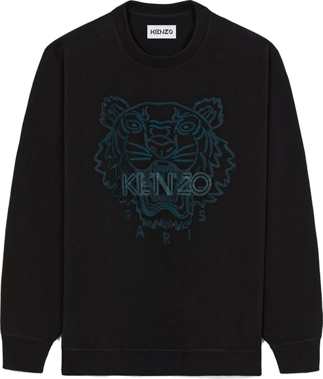 Kenzo Sweatshirt Man Tigre 5sw120.4mx.99 Zwart