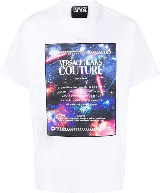 Versace Jeans Couture T-shirt Man Galaxy 73gahf08.cj03f.003 Wit