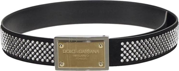 Dolce & Gabbana Crystals Belt Zwart