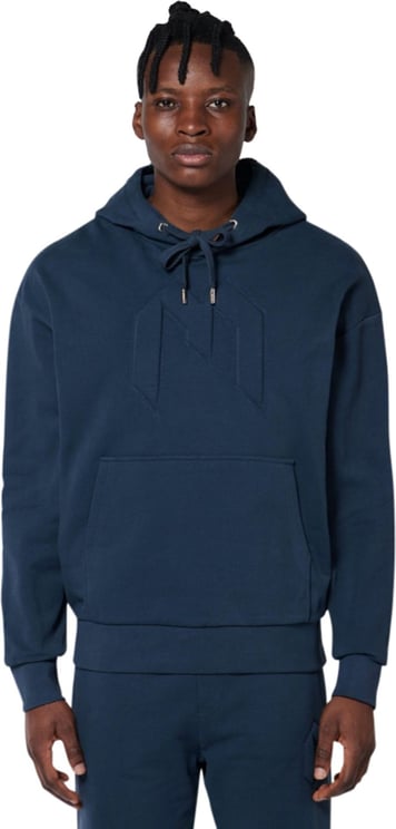 My Brand padded stitch m hoodie Blauw