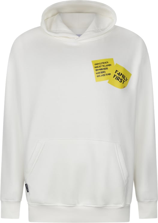 Family First Post-It Hoodie Senior White Wit