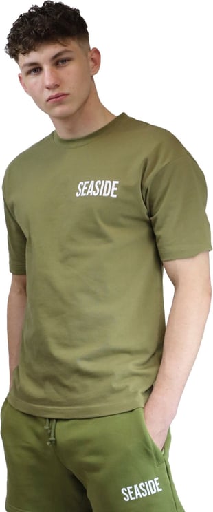 Seaside Seaside Esntls T-shirt Khaki Green Groen