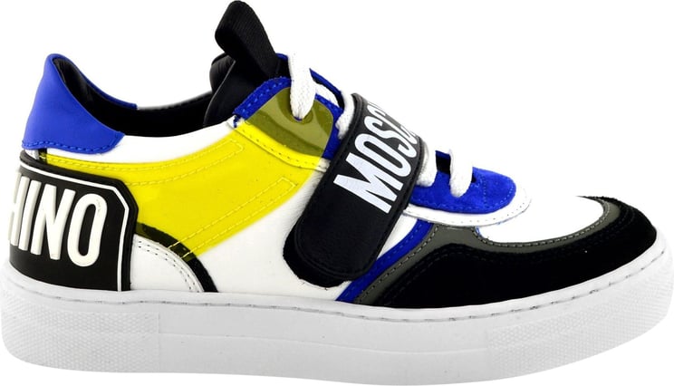 Moschino Sneakers 71798 White/Blue/Yellow Wit
