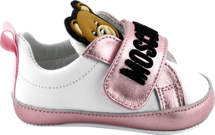 Moschino Baby Sneakers 71672 White/Pink Wit