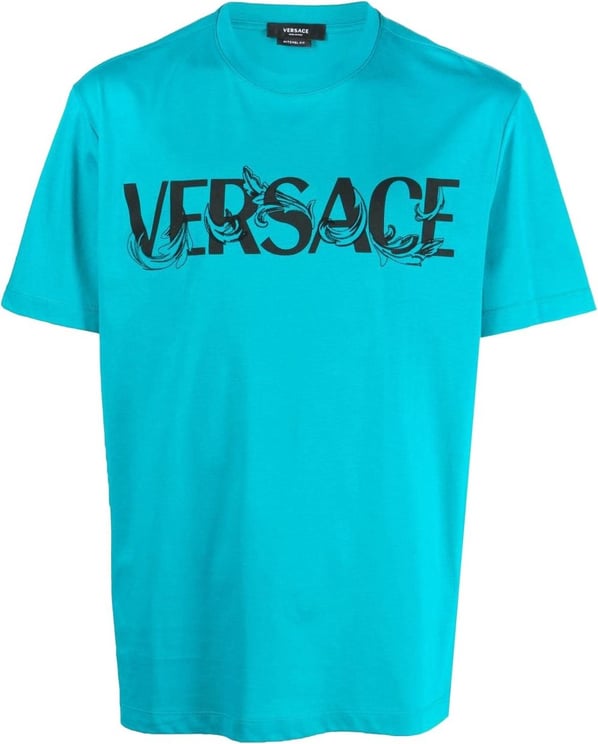 Versace T-shirts and Polos Blue Blauw