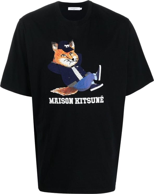 Maison Kitsuné MAISON KITSUNE' T-shirts and Polos Black Black Zwart