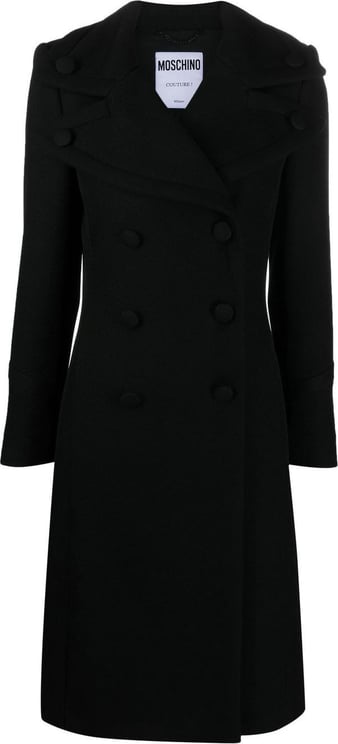 Moschino Coats Black Black Zwart