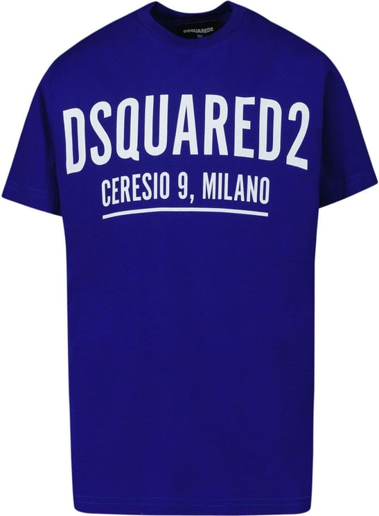 Dsquared2 Dsquared2 DQ0728 D002F kinder t-shirt cobalt blauw Blauw