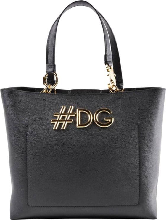 Dolce & Gabbana Dolce & Gabbana Leather Tote Bag Zwart