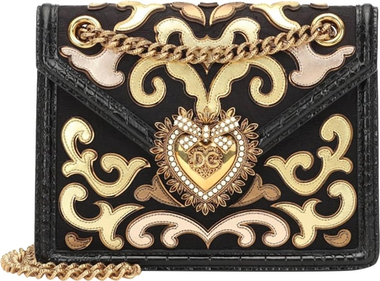 Dolce & Gabbana Dolce & Gabbana Devotion Leather Bag Zwart