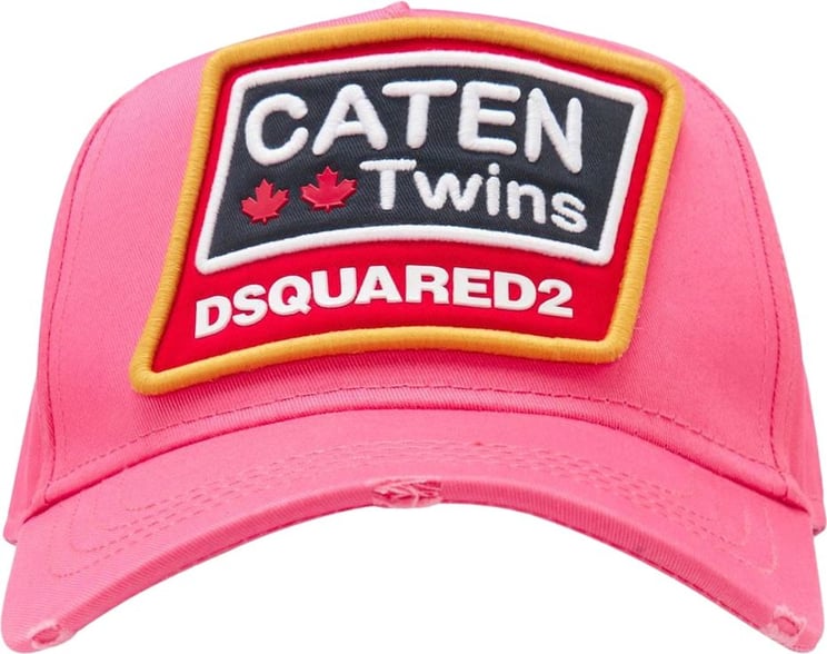 Dsquared2 Caten Twins Logo Baseball Cap Roze