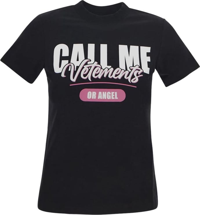 Vetements "Call Me" T-Shirt Zwart