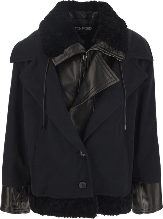Tom Ford Furry Collar Jacket Zwart