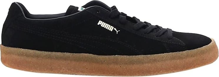 Puma Black leather low top suede sneakers Zwart