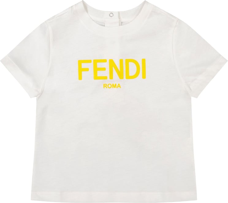 Fendi Fendi BUI054 7AJ baby t-shirt geel/wit Geel