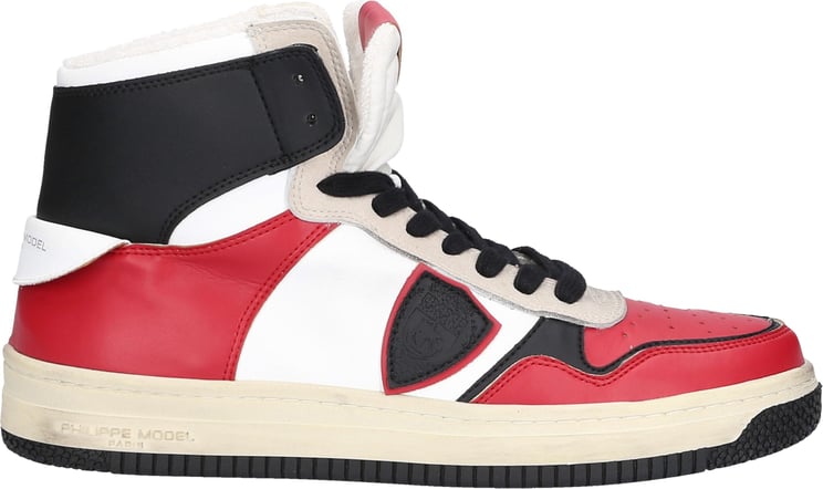 Philippe Model Men High-Top Sneakers LYON HIGH Imitation Leather - Gomez Rood