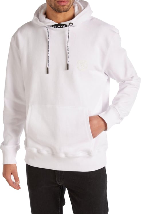 Carlo Colucci C4716 Hoodie Heren Wit Wit