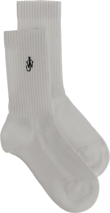 J.W. Anderson Logo Embroidery Socks Wit