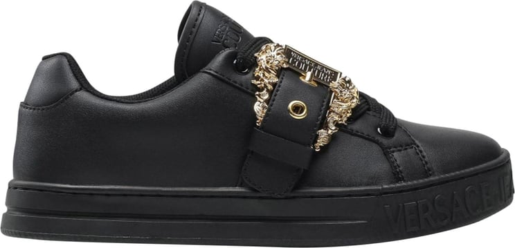 Versace Versace Jeans Couture Logo Leather Sneakers Zwart