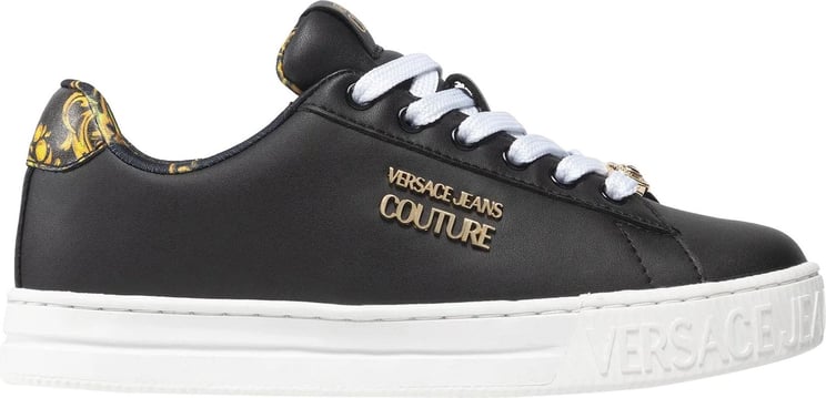 Versace Versace Jeans Couture Leather Logo Sneakers Zwart