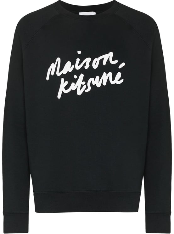 Maison Kitsuné Handwriting Clean Sweatshirt Anthracite Grijs