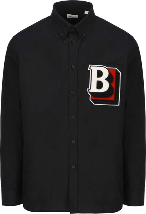 Burberry Burberry Cotton Logo Shirt Zwart