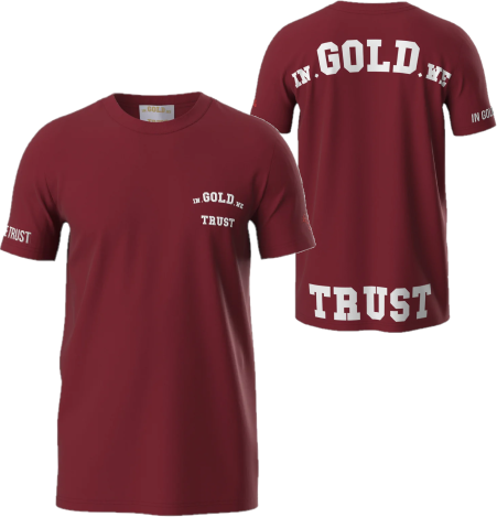 In Gold We Trust The Pusha T-Shirt Biker Red Rood