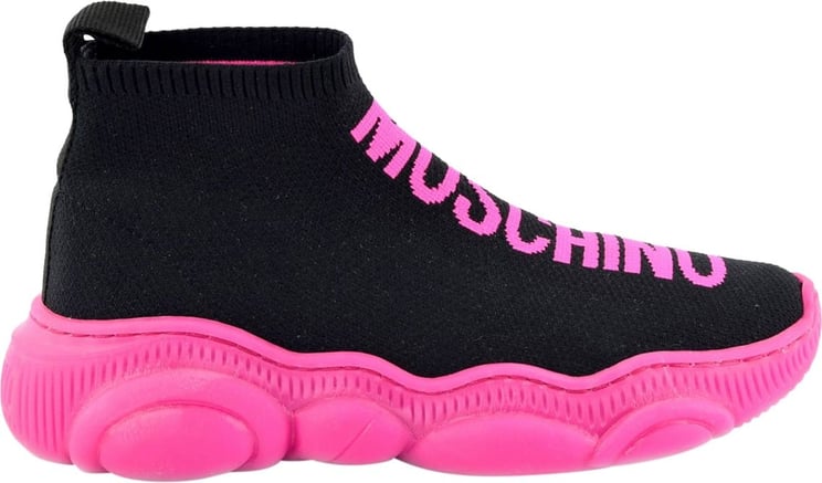 Moschino Low Sneakers 74469 Black/Pink Zwart