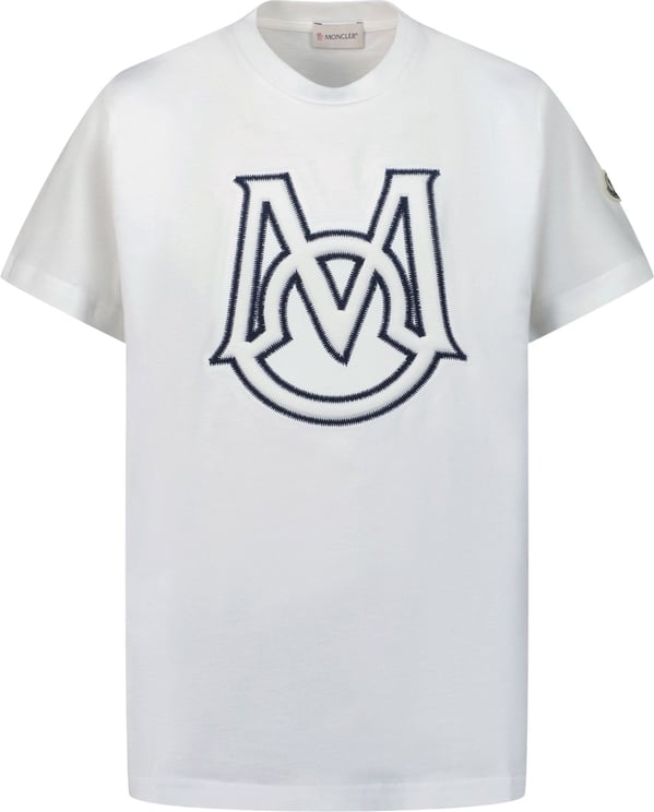 Moncler Moncler 8C00003 83907 kinder t-shirt wit Wit