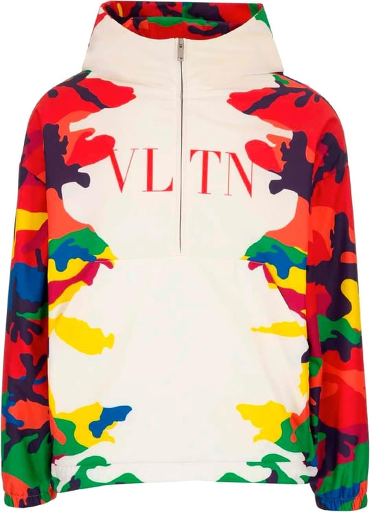 Valentino Valentino Logo Anorak Jacket Wit