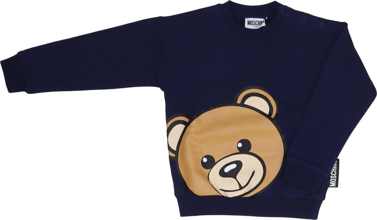 Moschino Moschino Baby Sweater Bear Grande Newborn Blauw