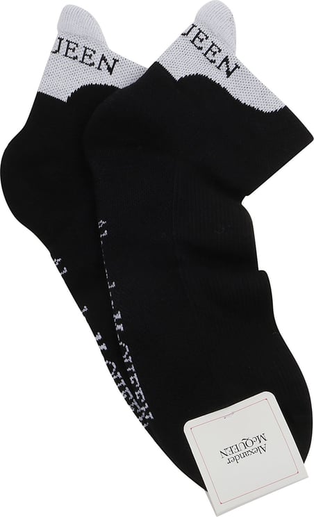Alexander McQueen socks branding mcqueen Zwart